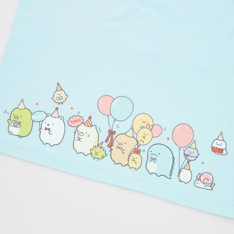 Uniqlo Sumikkogurashi Ut Graphic Kids' T Shirts Blue | KOFYVU294