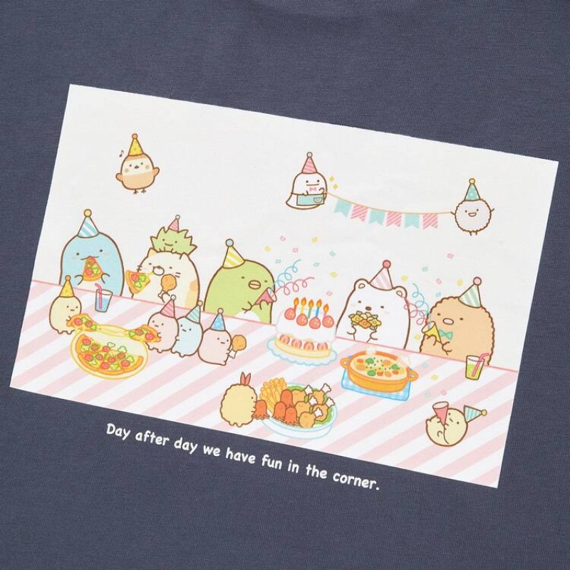 Uniqlo Sumikkogurashi Ut Graphic Kids' T Shirts Blue | CLYOIK396