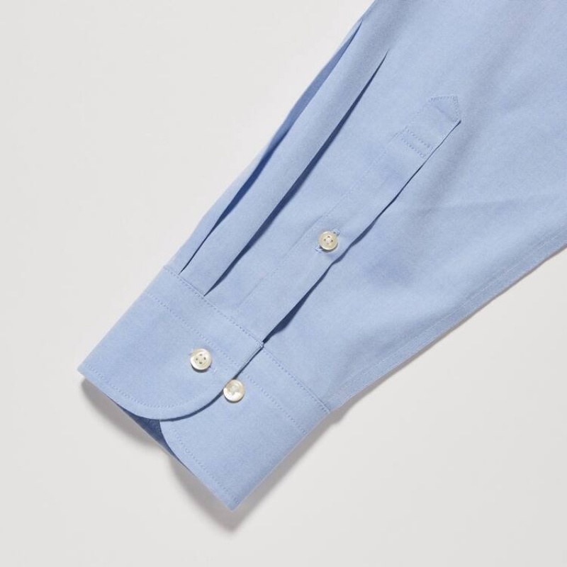 Uniqlo Super Non-iron Slim Fit (2020 Season) Men's Shirts Light Blue | JCSTPF492