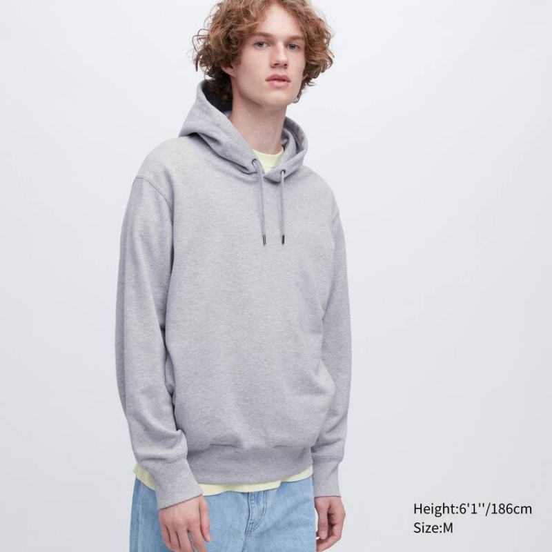 Uniqlo Sweat Pullover Men\'s Hoodie Grey | GNXIOL194