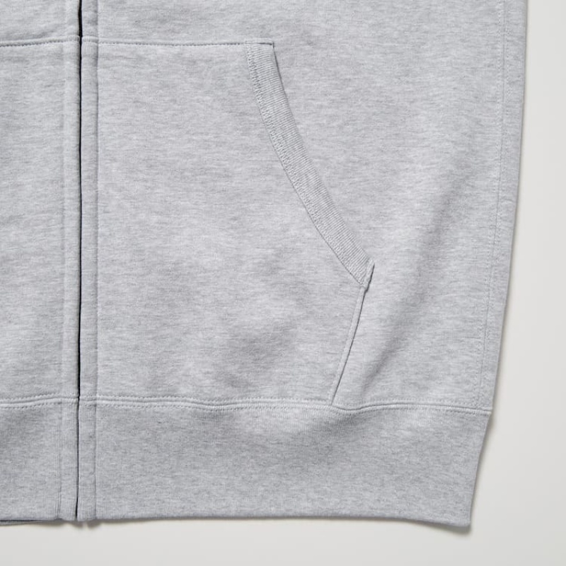 Uniqlo Sweat Zipped Men's Loungewear Grey | YAJSLC582