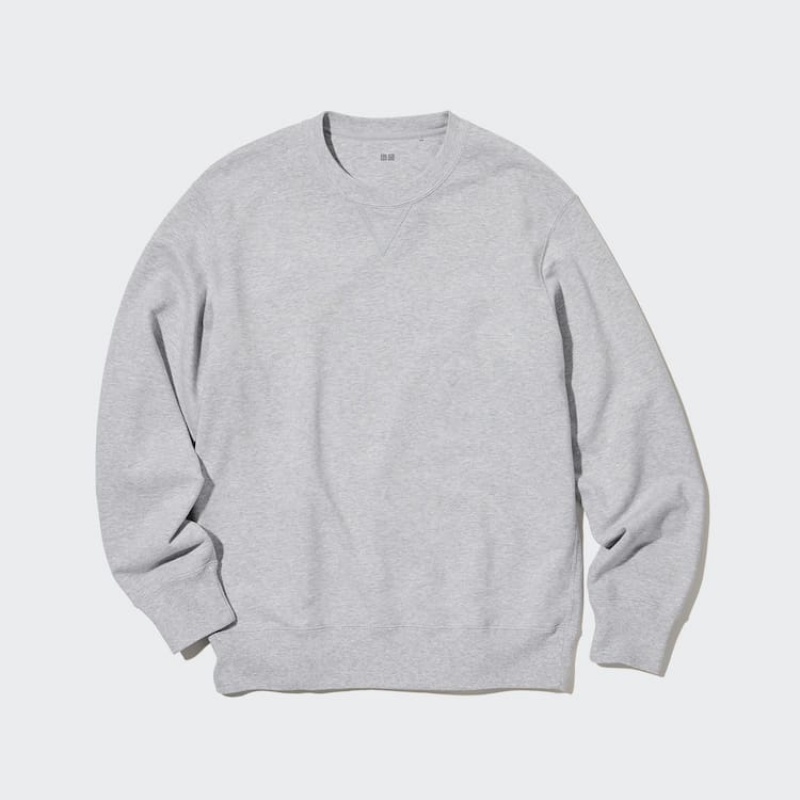 Uniqlo Sweatshirt Men\'s Sweatshirts Grey | JTCYRA146