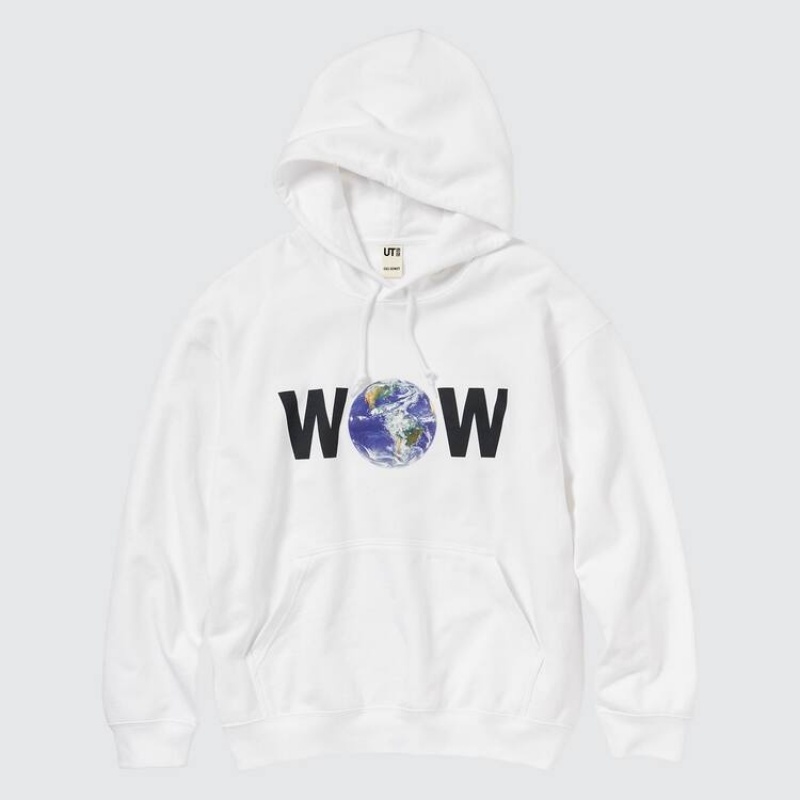 Uniqlo The Message Ut Graphic (Cali Dewitt) Men's Hoodie White | WMGSBN321