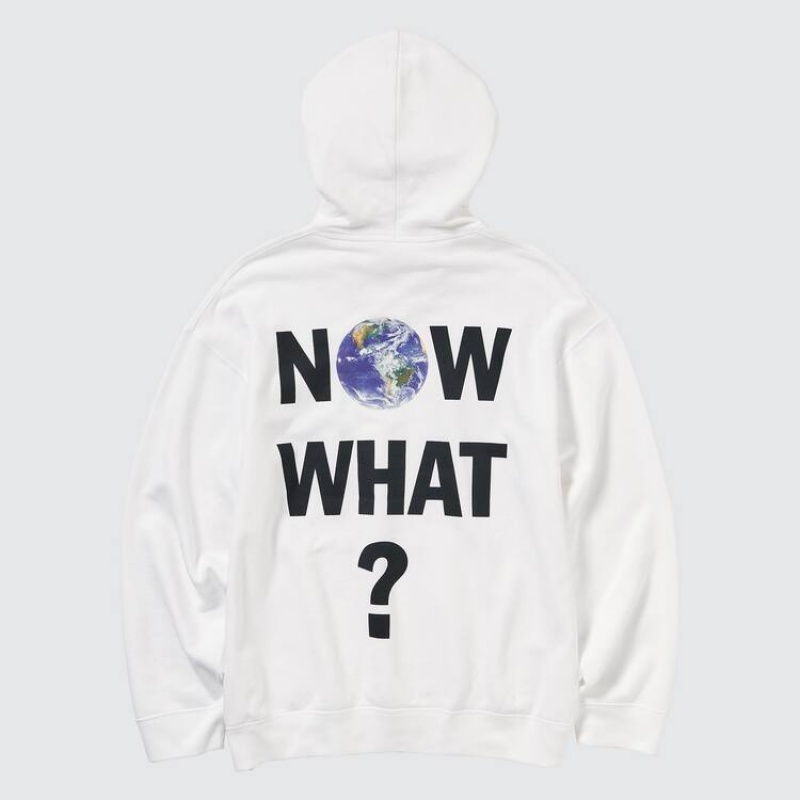 Uniqlo The Message Ut Graphic (Cali Dewitt) Men's Hoodie White | WMGSBN321