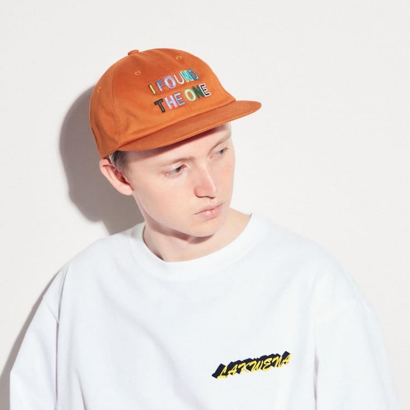 Uniqlo The Message Ut (Lakwena) Men's Caps Orange | SYPKQR962