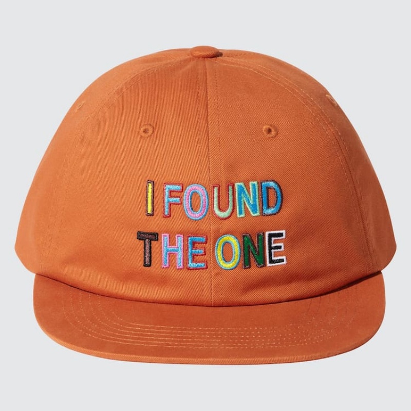 Uniqlo The Message Ut (Lakwena) Men's Caps Orange | SYPKQR962