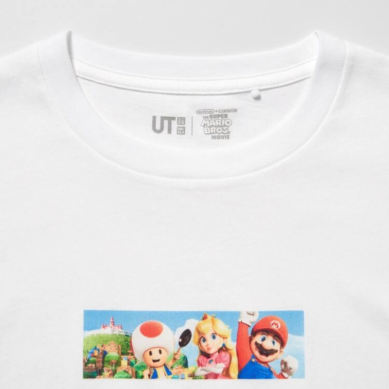 Uniqlo The Super Mario Bros Movie Ut Graphic Kids' T Shirts White | TIYKBC374