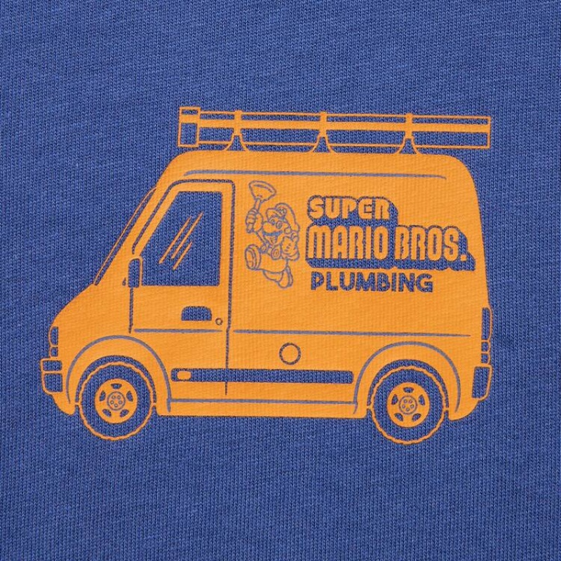 Uniqlo The Super Mario Bros Movie Ut Graphic Kids' T Shirts Blue | JXWUEM235