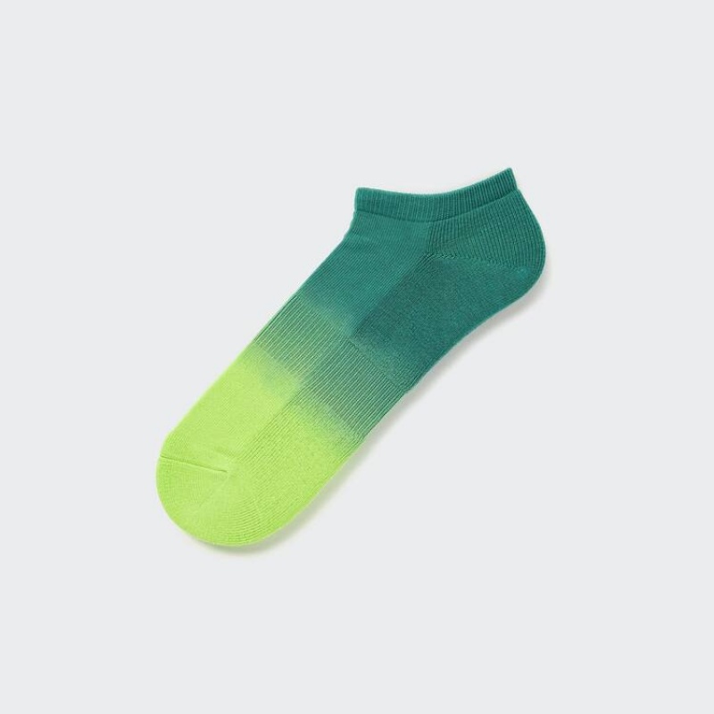 Uniqlo Tie-dye Short Men\'s Socks Green | KFUCDE578