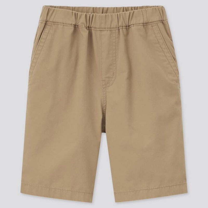 Uniqlo Twill Easy (2021 Season) Kids\' Shorts Beige | NAXCPY605