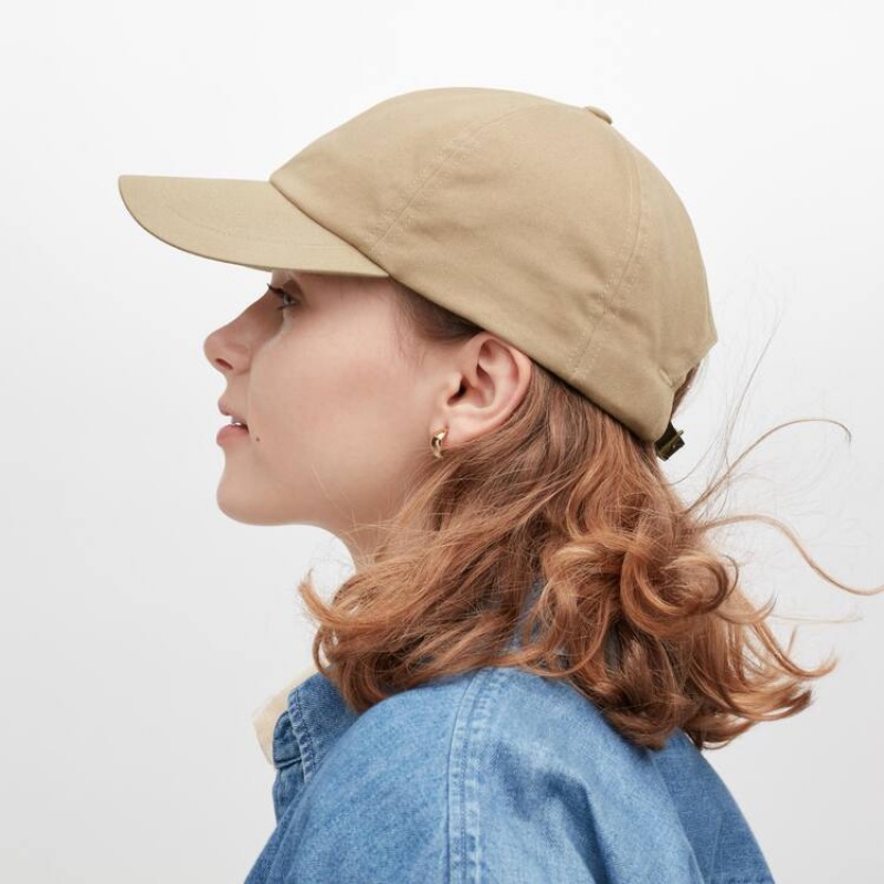 Uniqlo Twill Men's Caps Beige | WMHIUX158