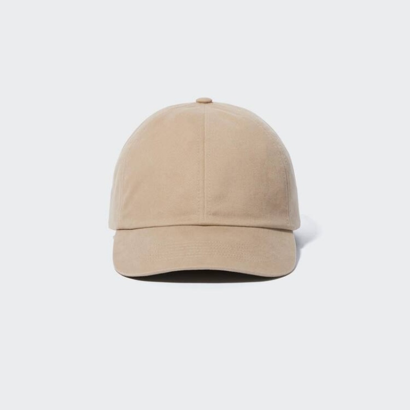 Uniqlo Twill Men's Caps Beige | WMHIUX158