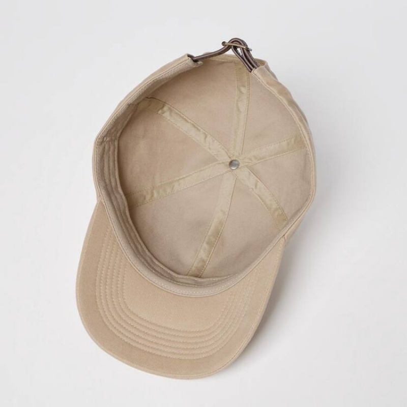 Uniqlo Twill Men's Caps Beige | WMHIUX158