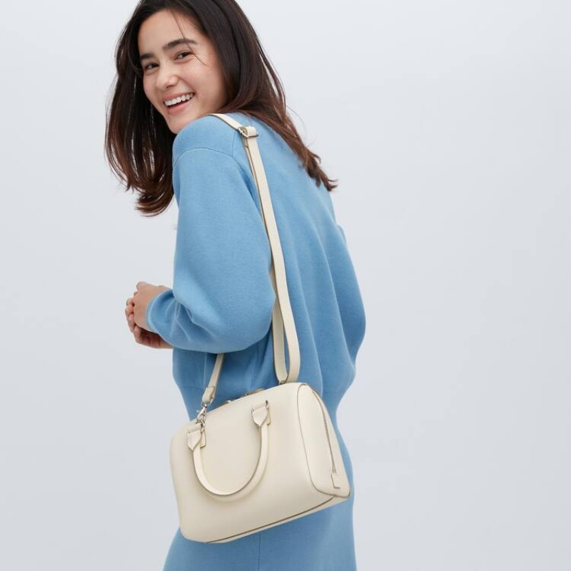 Uniqlo Two-way Boston Women's Bags White | PMXKWN547