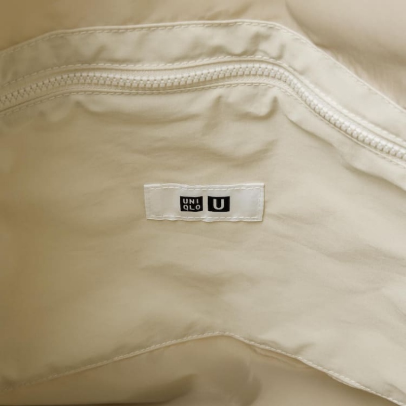 Uniqlo U Drawstring Shoulder Men's Bags Beige | YEQVIN914