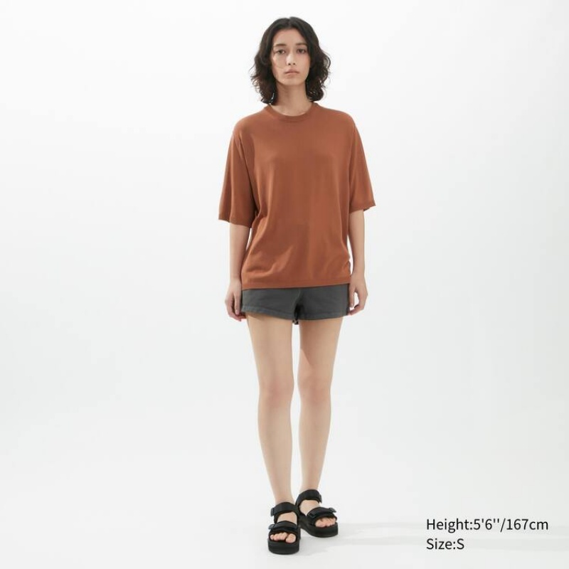 Uniqlo U Knitted Women's Knitwear Brown | SICEFD791