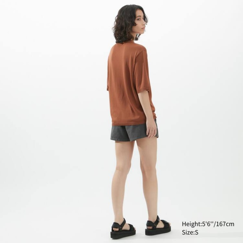 Uniqlo U Knitted Women's Knitwear Brown | SICEFD791