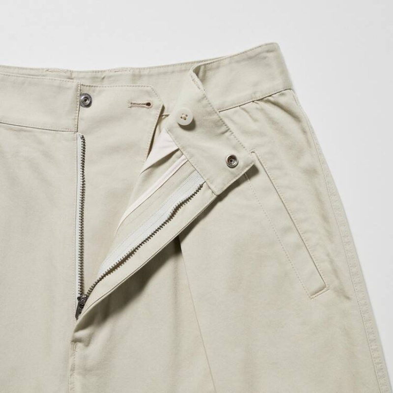 Uniqlo U Pleated Women's Jogger Beige | ECFUHY408