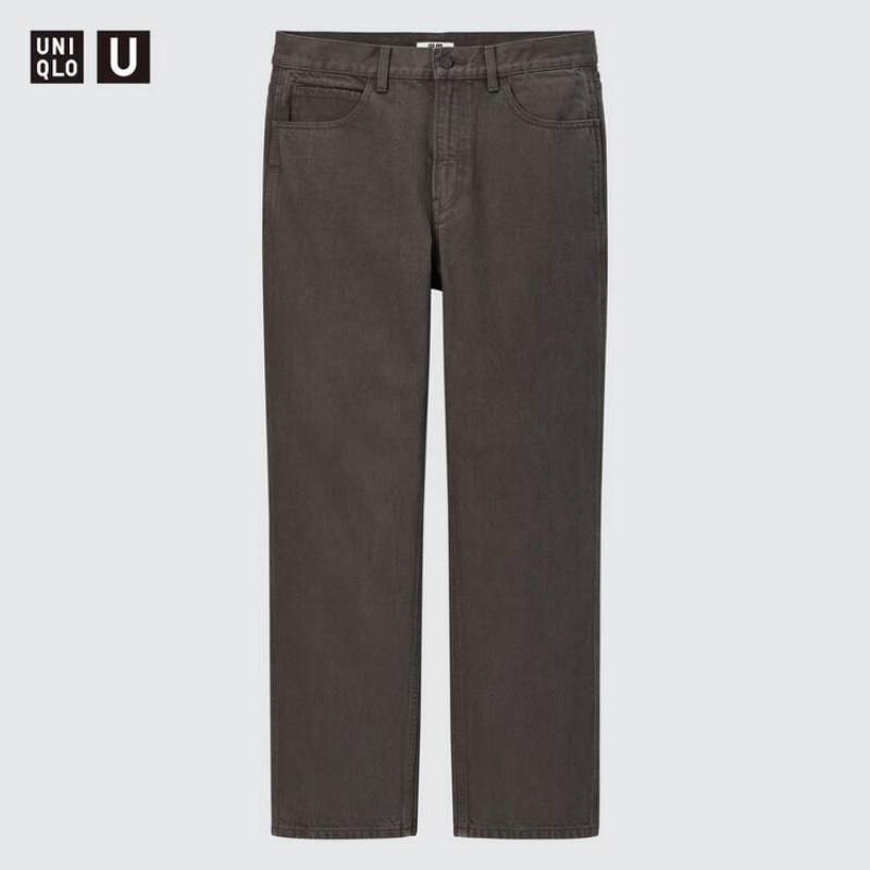 Uniqlo U Regular Fit Men\'s Jeans Grey | HPIMKV078