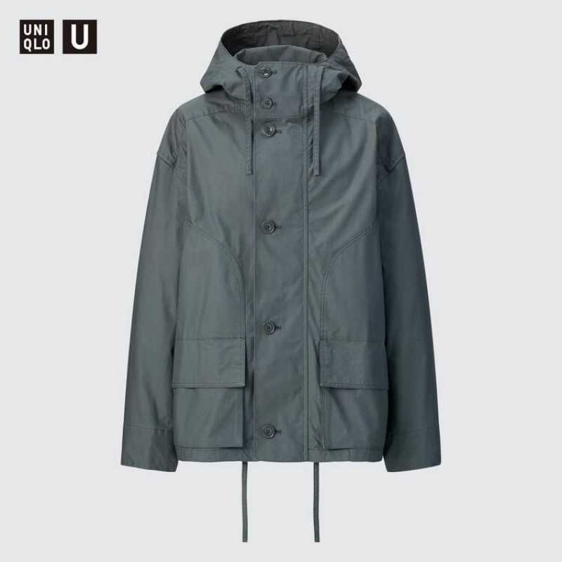 Uniqlo U Relaxed Women's Parka Dark Grey | HGLKVZ329