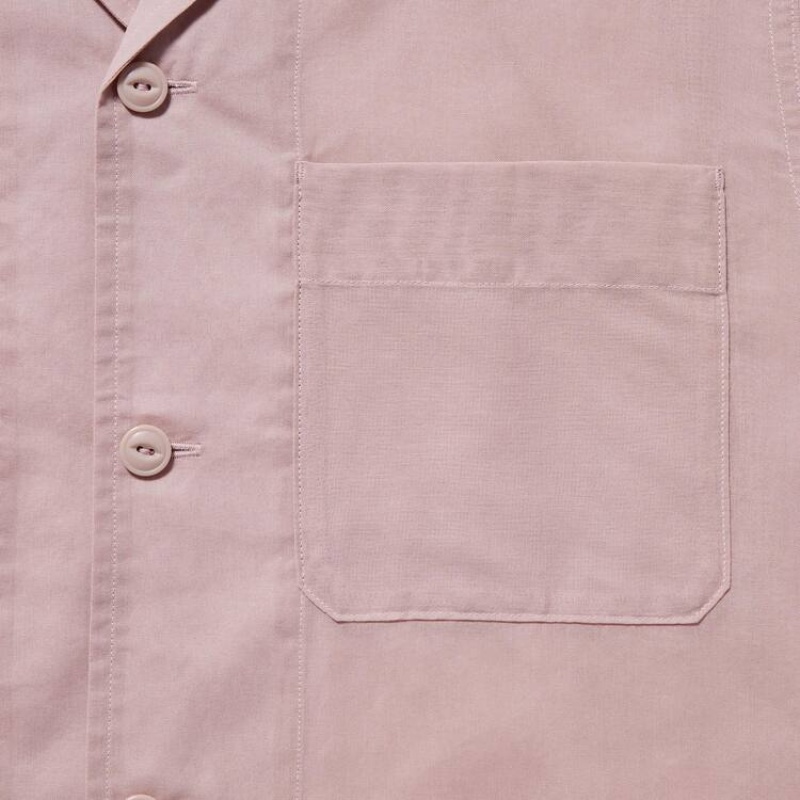 Uniqlo U Sheer Short Sleeved Women's Shirts Pink | ELYWJO379