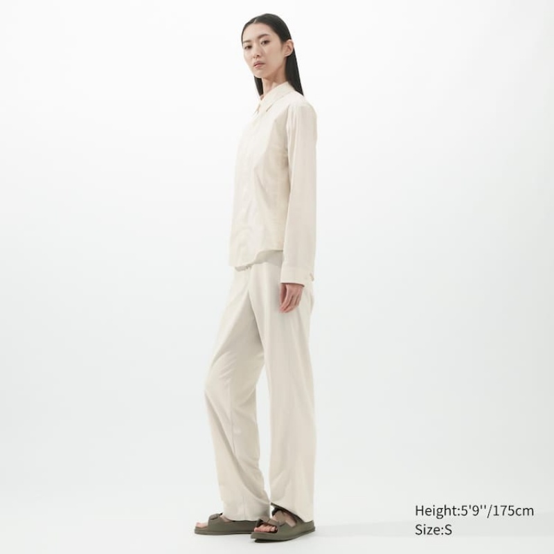 Uniqlo U Stretch Women's Shirts White | SCAWRJ601