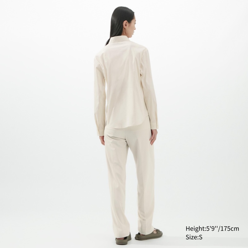 Uniqlo U Stretch Women's Shirts White | SCAWRJ601