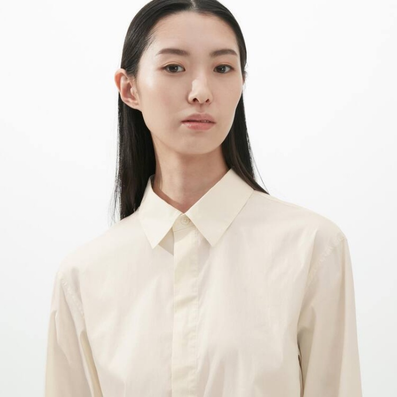 Uniqlo U Stretch Women's Shirts White | SCAWRJ601