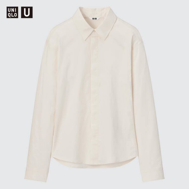 Uniqlo U Stretch Women's Shirts White | SCAWRJ601