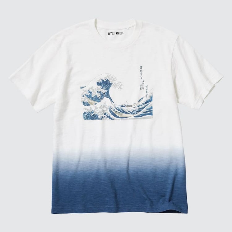 Uniqlo Ukiyo-e Archive Ut Graphic Men's T Shirts White | WHIOKX154