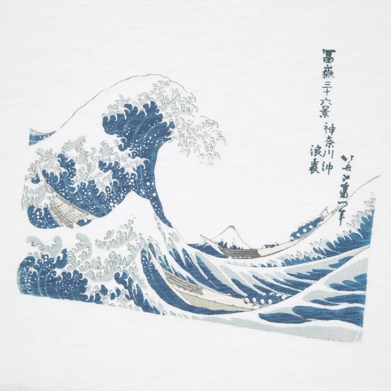 Uniqlo Ukiyo-e Archive Ut Graphic Men's T Shirts White | WHIOKX154