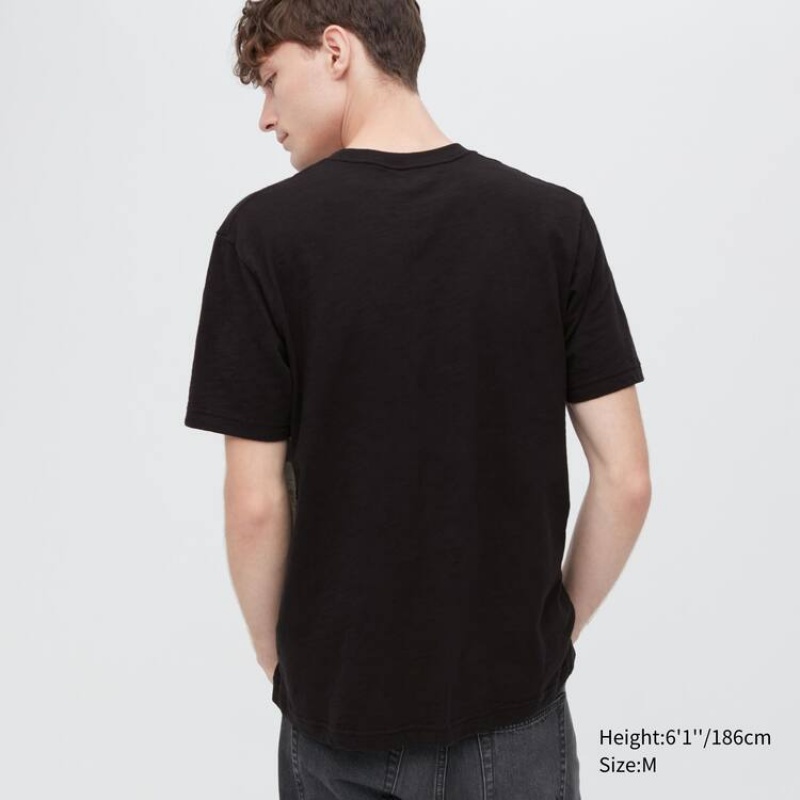 Uniqlo Ukiyo-e Archive Ut Graphic Men's T Shirts Black | SNCMZU319