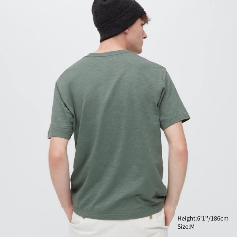 Uniqlo Ukiyo-e Archive Ut Graphic Men's T Shirts Green | YTQUSZ201