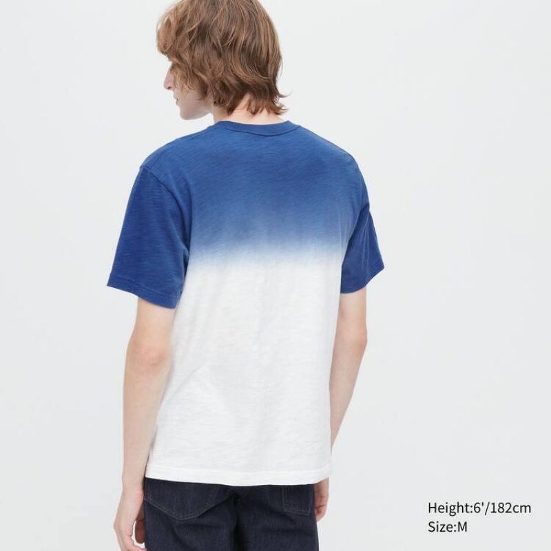 Uniqlo Ukiyo-e Archive Ut Graphic Men's T Shirts Blue | VAZYRP157