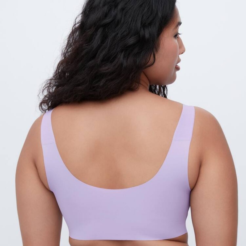 Uniqlo Ultra Relax Wireless Women's Bras Purple | HCUWMI496