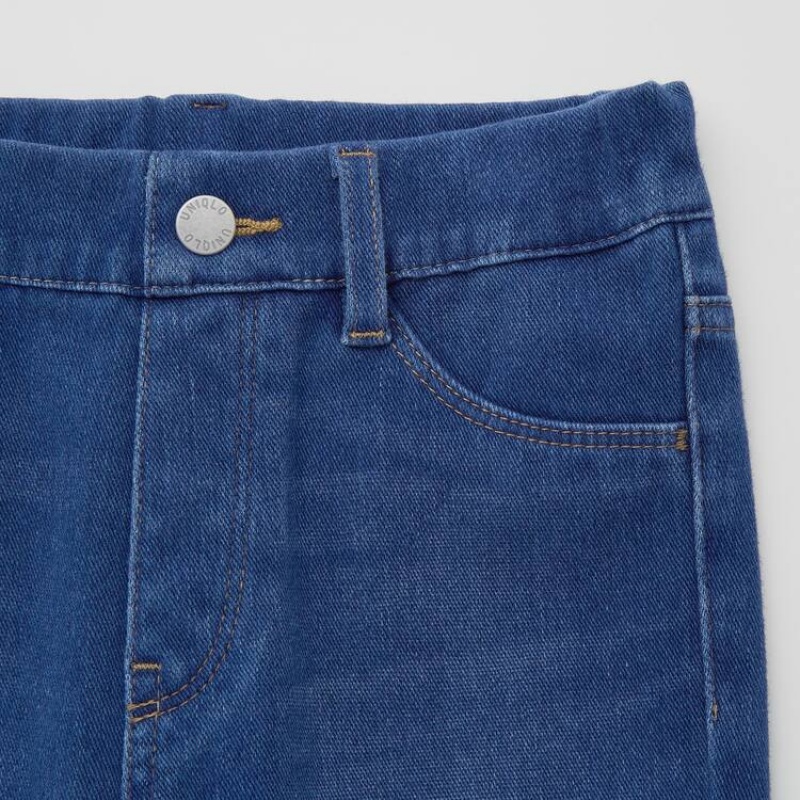 Uniqlo Ultra Stretch Denim (2021 Season) Kids' Jeans Blue | KFHIWD159