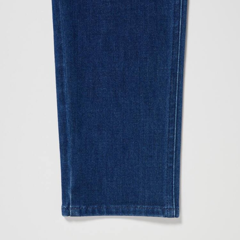 Uniqlo Ultra Stretch Denim (Long) Women's Trousers Blue | SOJZHU681