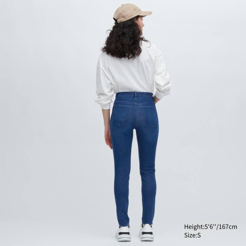 Uniqlo Ultra Stretch Denim Women's Trousers Blue | BXSOHT419