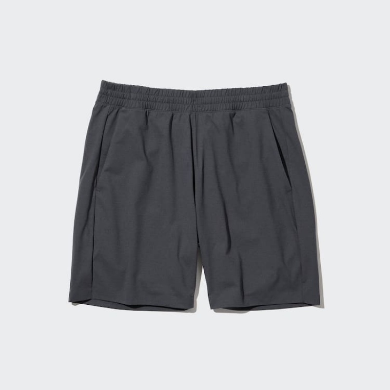 Uniqlo Ultra Stretch Dry-ex Men\'s Shorts Grey | OGVKJU358