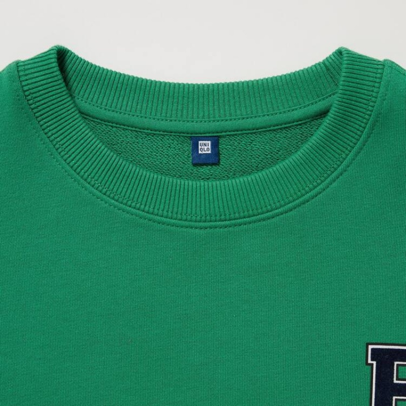 Uniqlo Ultra Stretch Kids' Sweatshirts Green | PVKYOT946