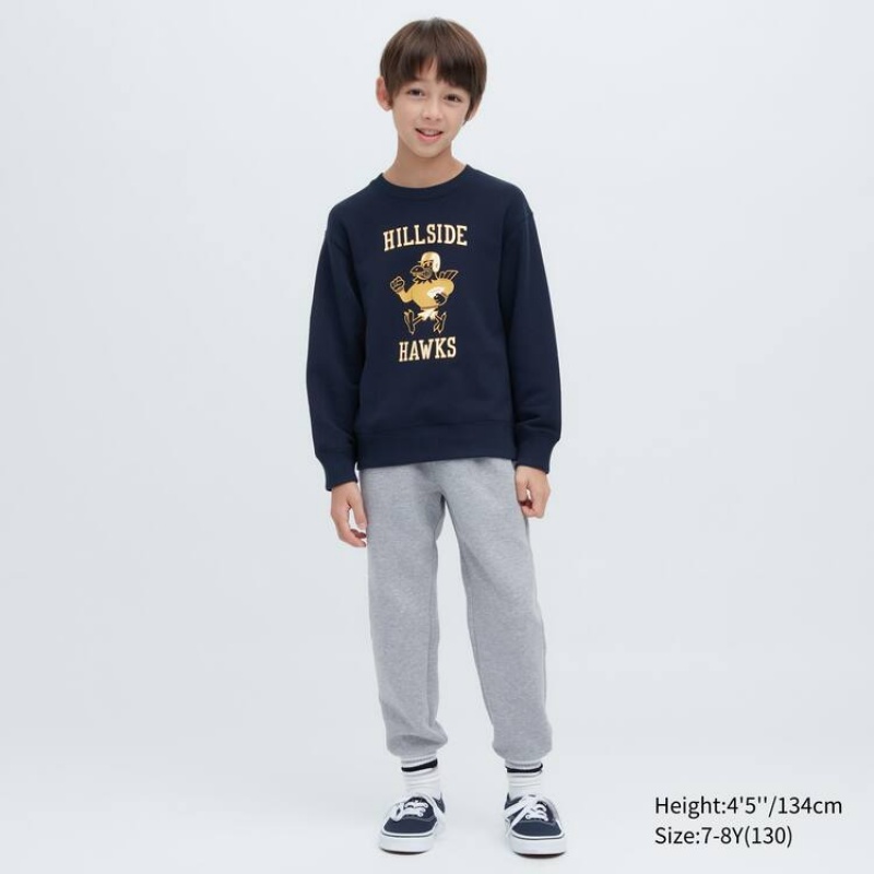 Uniqlo Ultra Stretch Kids' Sweatshirts Navy | NOWZXU862