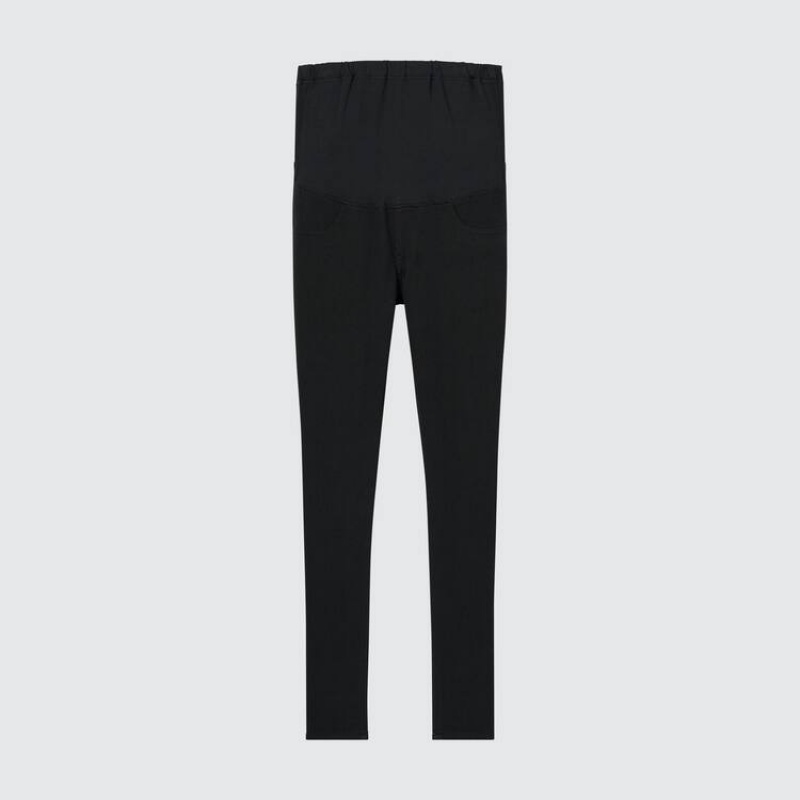 Uniqlo Ultra Stretch Maternity Women's Leggings Black | QWUBSZ806