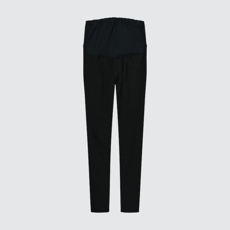 Uniqlo Ultra Stretch Maternity Women\'s Trousers Black | BWOFAH271