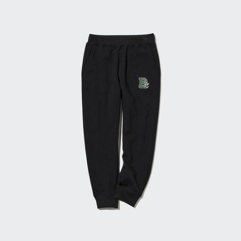 Uniqlo Ultra Stretch Printed Kids' Jogger Black | RBXQVZ874