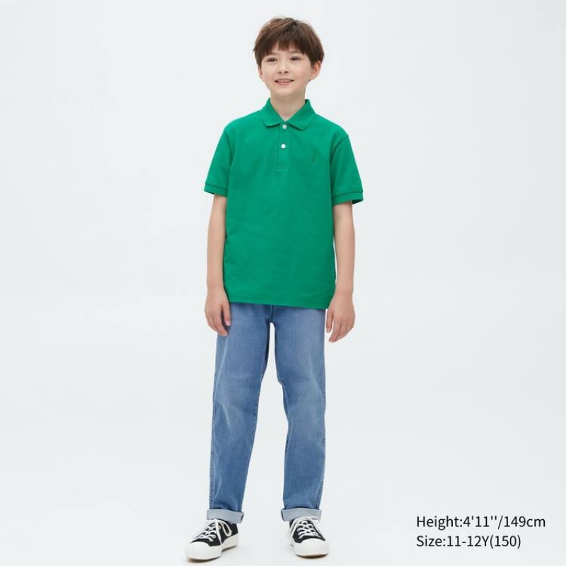 Uniqlo Ultra Stretch Tapered Kids' Jeans Blue | CJGXIT564