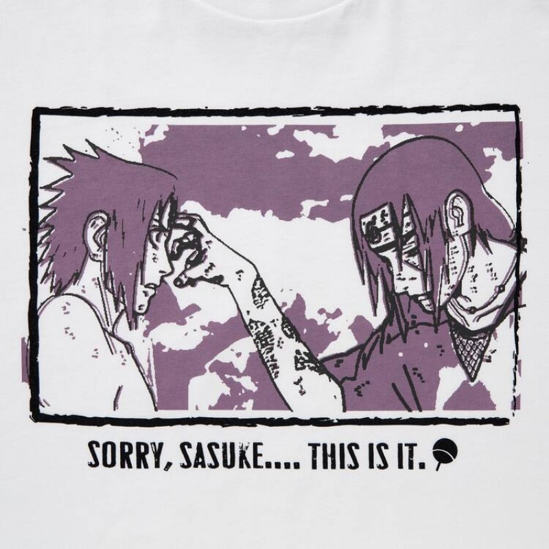 Uniqlo Ut Archive Naruto Graphic Men's T Shirts White | KCTZAS059