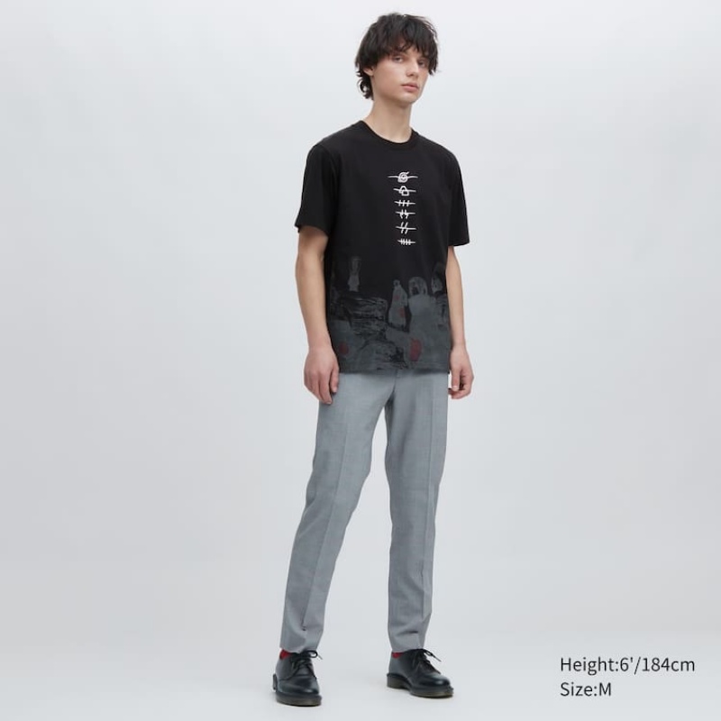 Uniqlo Ut Archive Naruto Graphic Men's T Shirts Black | NGSCZM830