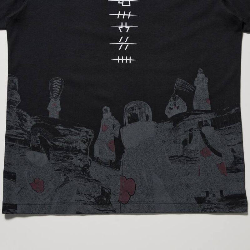 Uniqlo Ut Archive Naruto Graphic Men's T Shirts Black | NGSCZM830