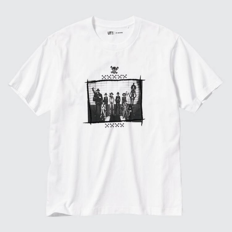 Uniqlo Ut Archive One Piece Graphic Men's T Shirts White | LXRGQF793