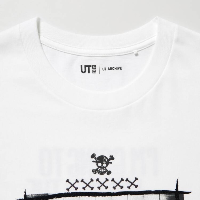 Uniqlo Ut Archive One Piece Graphic Men's T Shirts White | LXRGQF793